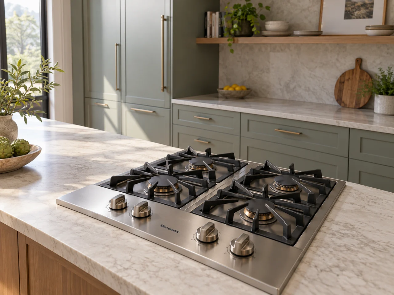 Illustration of a Thermador cooktop