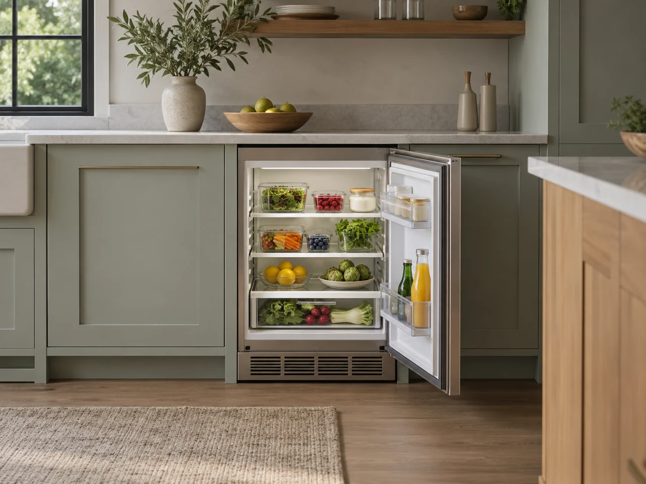 Illustration of Sub-Zero undercounter refrigerator